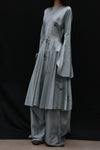 Mutedance 24 Autumn and Winter Waist Silk Dress/Pants MD-MD24FW94-blue MD24FW94